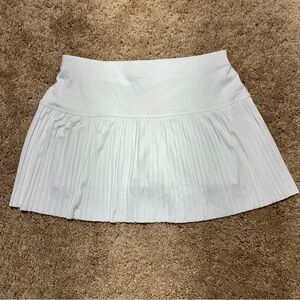 PLEATED SKIRT GIRLS Lucky In Love Size Large (14) White With Built In Short
